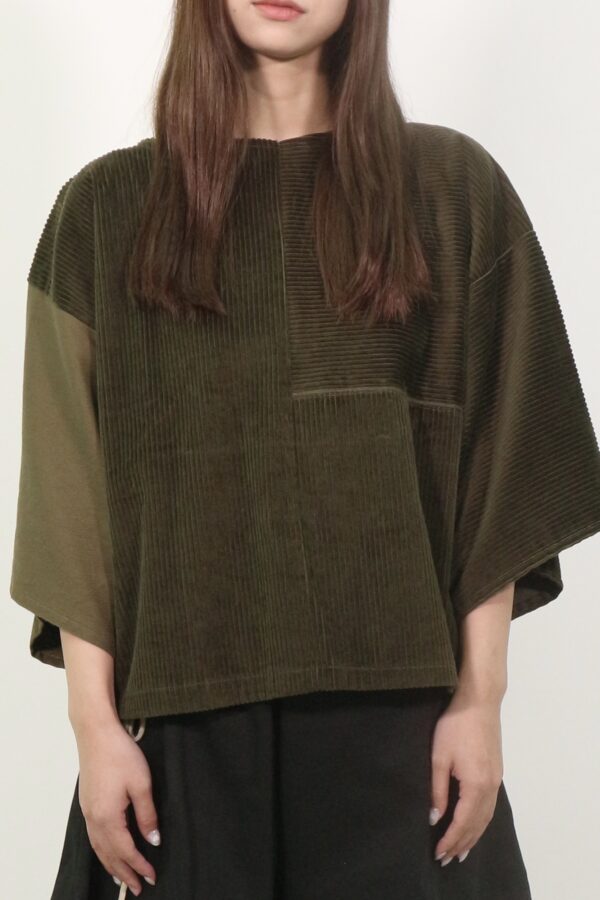 CORDUROY PATCHWORK T - Khaki - 画像 (6)