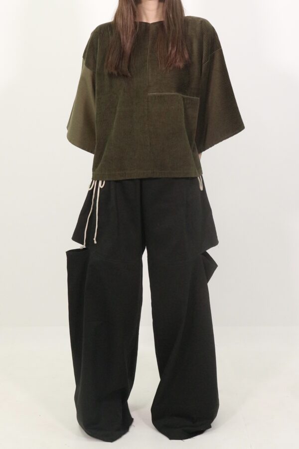 CUT-OUT WIDE PANTS - Khaki - 画像 (5)