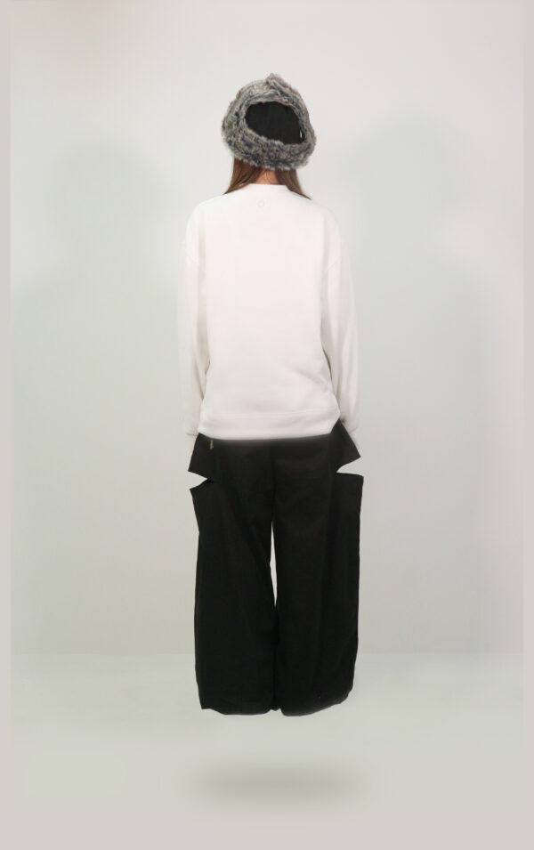 CUT-OUT WIDE PANTS - Khaki - 画像 (4)